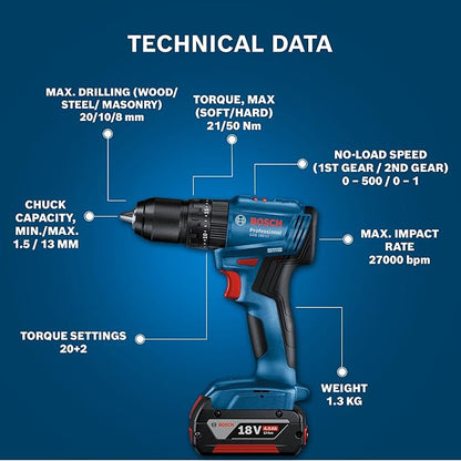 BOSCH GSB 185-Li Professional Kit